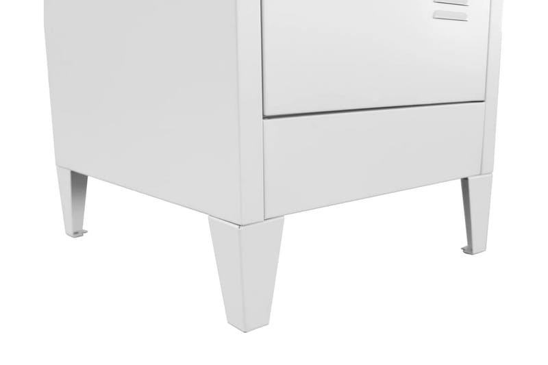 Skab Med 3 Rum Med Lås 38 X 45 X 180 Cm - Grå - Opbevaring - Tøjopbevaring - Garderobeskabe