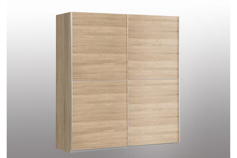 Slosser garderobe 170x191 cm - Brun / hvid - Opbevaring - Tøjopbevaring - Garderobeskabe
