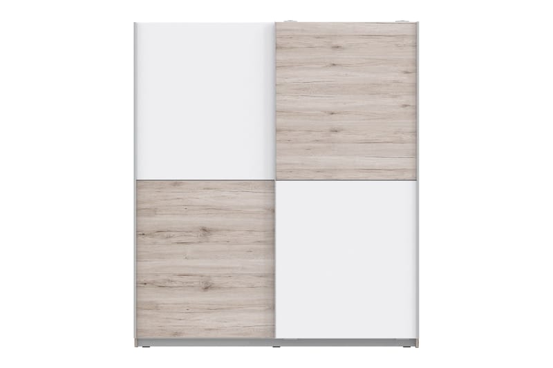 Slosser garderobe 170x191 cm - Brun / hvid - Opbevaring - Tøjopbevaring - Garderobeskabe