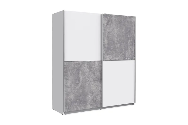 Slosser garderobe 170x191 cm, Grå