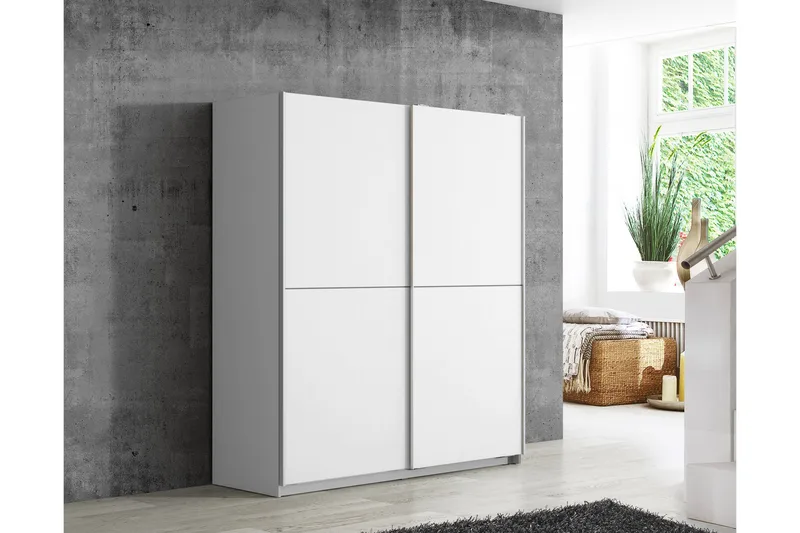 Slosser garderobe 170x191 cm, Hvid