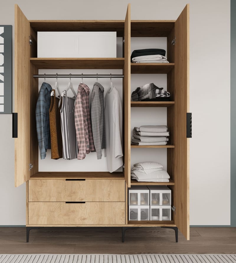 Sorav garderobe 120x192 cm - Eg - Opbevaring - Tøjopbevaring - Garderobeskabe - Garderobeskab & klædeskab