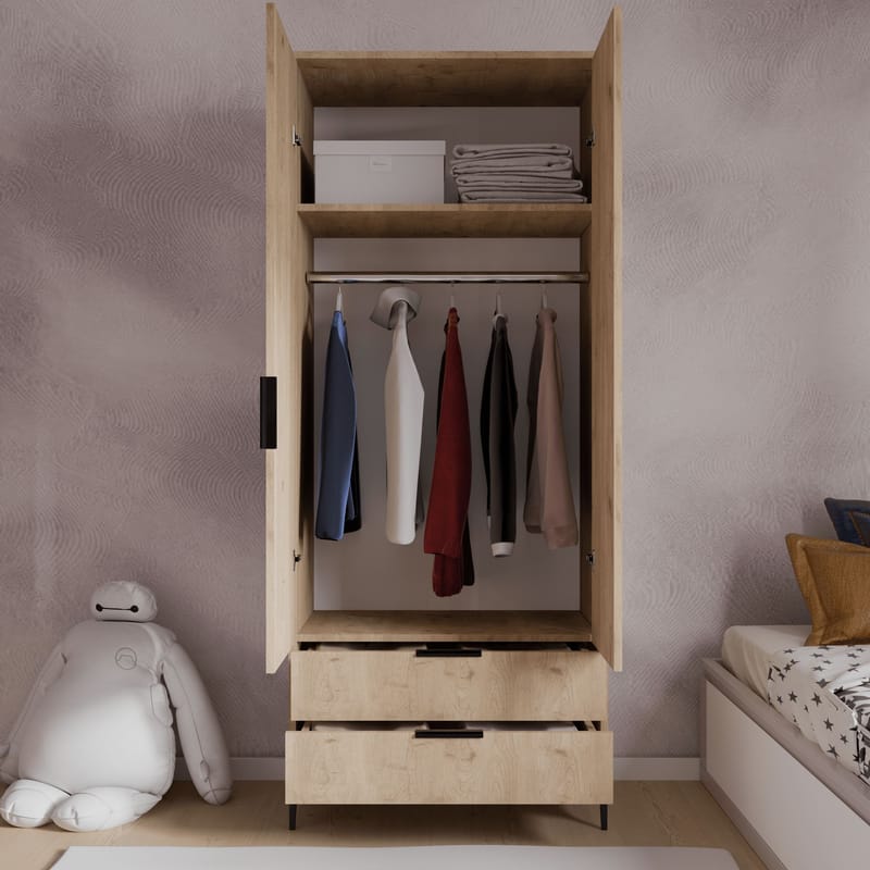 Sorav garderobe 80x192 cm - Eg - Opbevaring - Tøjopbevaring - Garderobeskabe - Garderobeskab & klædeskab