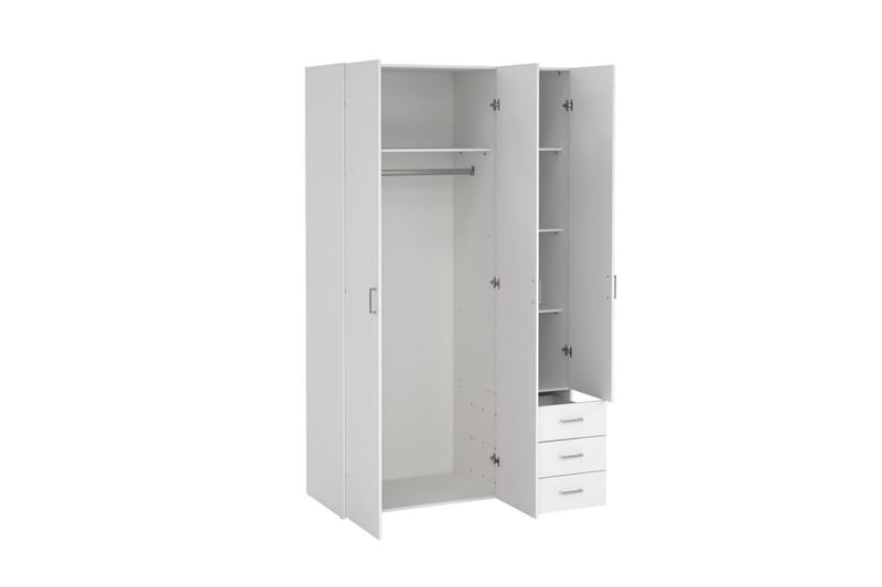 Space Garderobe 116x200 cm - Hvid - Opbevaring - Tøjopbevaring - Garderobeskabe