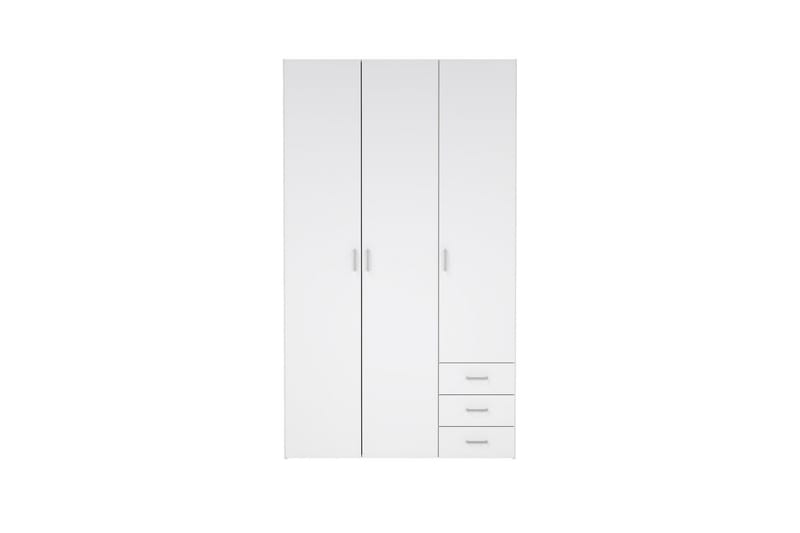 Space Garderobe 116x200 cm - Hvid - Opbevaring - Tøjopbevaring - Garderobeskabe