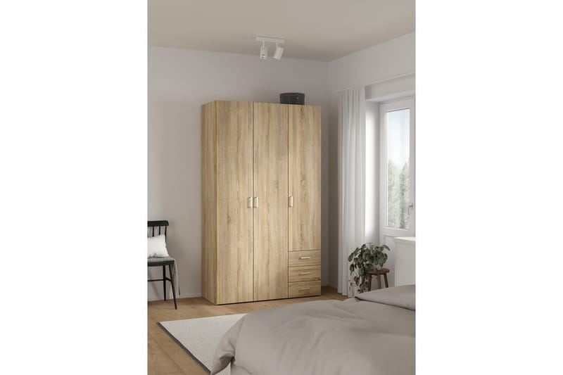 Space Garderobe 116x200 cm - Natur - Opbevaring - Tøjopbevaring - Garderobeskabe