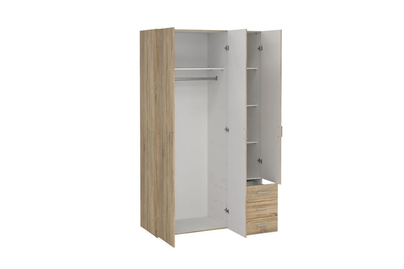 Space Garderobe 116x200 cm - Natur - Opbevaring - Tøjopbevaring - Garderobeskabe
