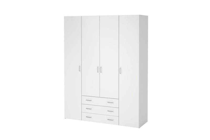 Space Garderobe 154x200 cm - Hvid - Opbevaring - Tøjopbevaring - Garderobeskabe
