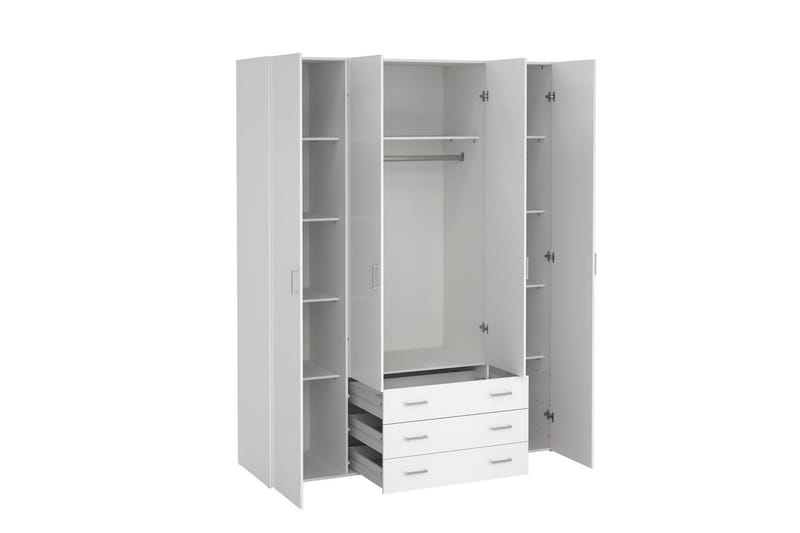 Space Garderobe 154x200 cm - Hvid - Opbevaring - Tøjopbevaring - Garderobeskabe