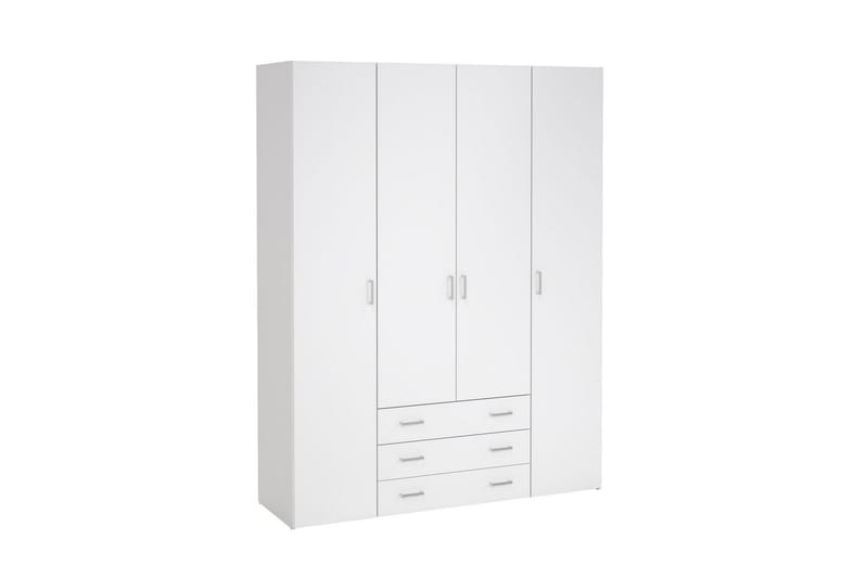 Space Garderobe 154x200 cm - Hvid - Opbevaring - Tøjopbevaring - Garderobeskabe