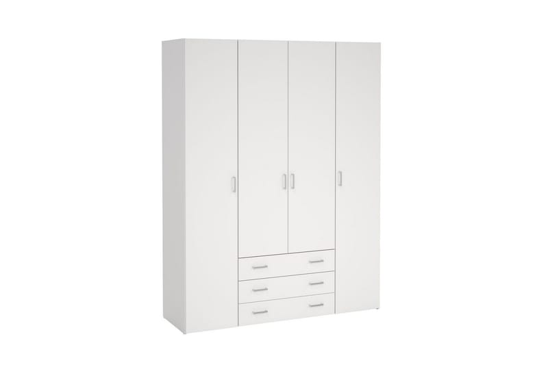 Space Garderobe 154x200 cm - Hvid - Opbevaring - Tøjopbevaring - Garderobeskabe