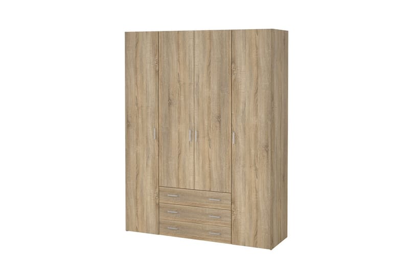 Space Garderobe 154x200 cm - Natur - Opbevaring - Tøjopbevaring - Garderobeskabe