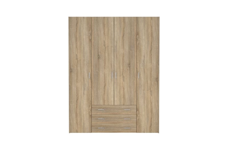Space Garderobe 154x200 cm - Natur - Opbevaring - Tøjopbevaring - Garderobeskabe