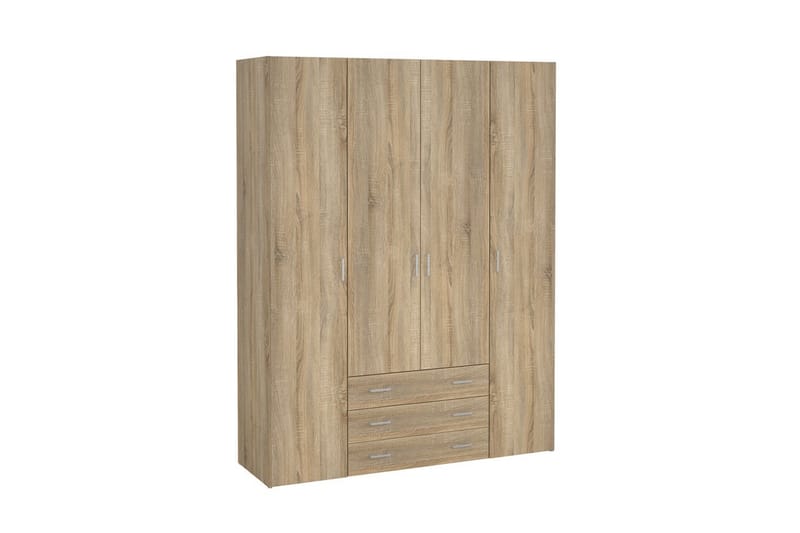Space Garderobe 154x200 cm - Natur - Opbevaring - Tøjopbevaring - Garderobeskabe