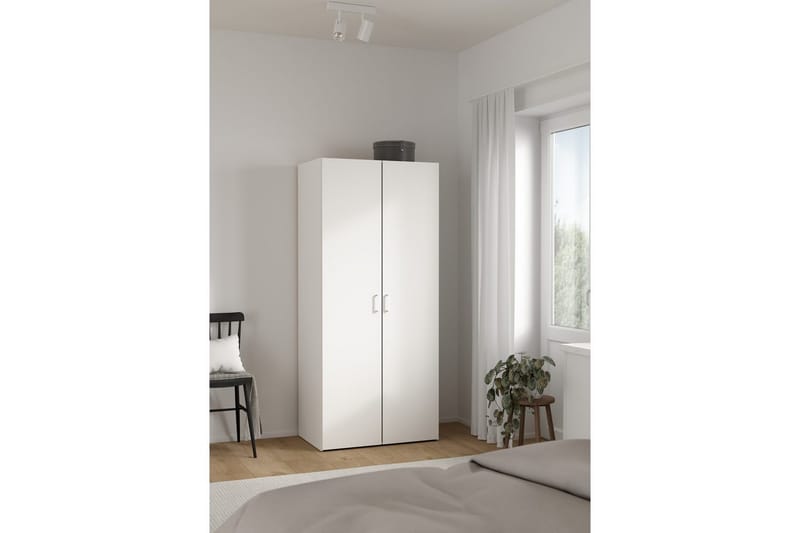 Space Garderobe 78x175 cm - Hvid - Opbevaring - Tøjopbevaring - Garderobeskabe