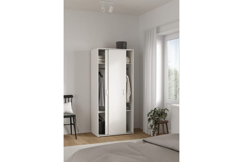 Space Garderobe 78x175 cm - Hvid - Opbevaring - Tøjopbevaring - Garderobeskabe