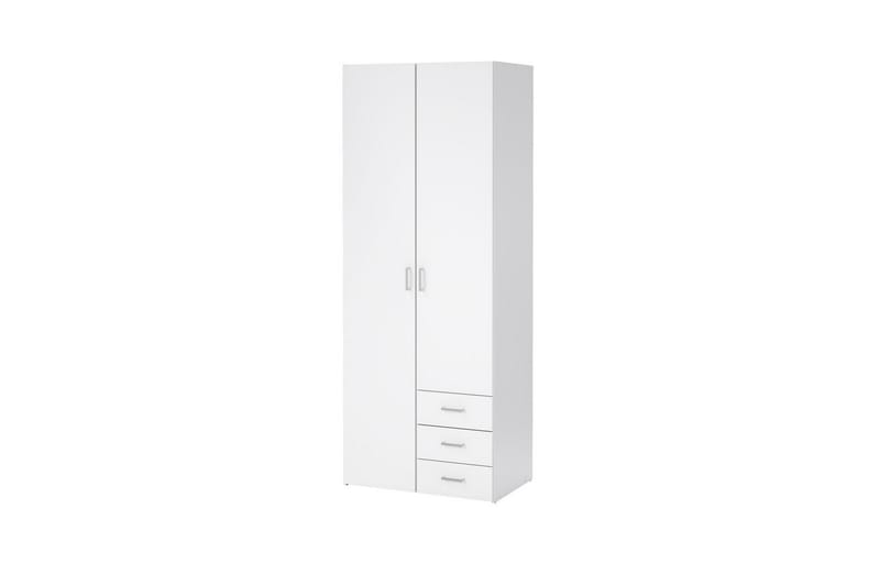 Space Garderobe 78x200 cm - Hvid - Opbevaring - Tøjopbevaring - Garderobeskabe