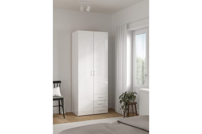 Space Garderobe 78x200 cm - Hvid - Opbevaring - Tøjopbevaring - Garderobeskabe