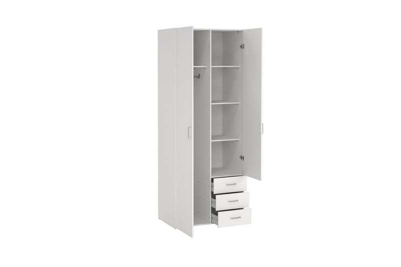 Space Garderobe 78x200 cm - Hvid - Opbevaring - Tøjopbevaring - Garderobeskabe