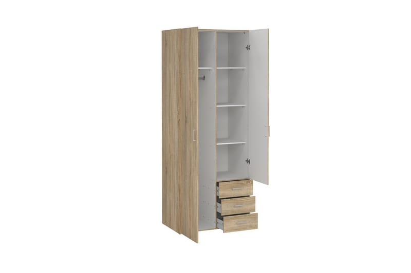Space Garderobe 78x200 cm - Natur - Opbevaring - Tøjopbevaring - Garderobeskabe