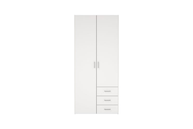 Space Garderobskab 78x175 cm - Hvid - Opbevaring - Tøjopbevaring - Garderobeskabe - Garderobeskab & klædeskab