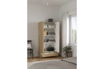 Space Garderobskab 79x170 cm - Natur - Opbevaring - Tøjopbevaring - Garderobeskabe - Garderobeskab & klædeskab