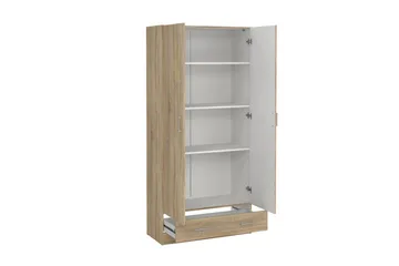 Space Garderobskab 79x170 cm - Natur - Opbevaring - Tøjopbevaring - Garderobeskabe - Garderobeskab & klædeskab