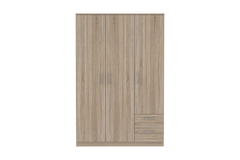 Steppello garderobe 123x185 cm - Brun - Opbevaring - Tøjopbevaring - Garderobeskabe