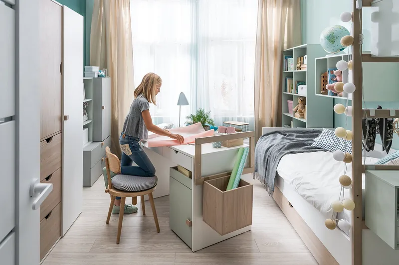 Stige Garderobe Hvid/Træ/Natur - VOX - Opbevaring - Tøjopbevaring - Garderobeskabe - Garderobeskab & klædeskab