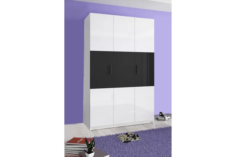 Stockend Garderobe 120 cm, Sort
