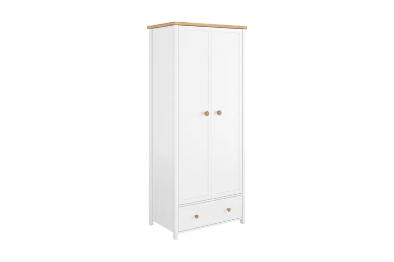 Story Garderobeskab 85 cm i Malet Træ, Hvid