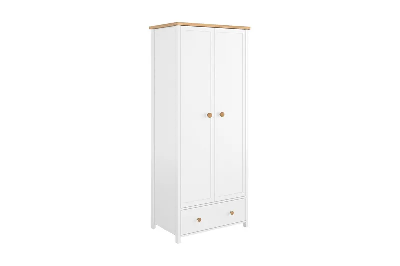 Story Garderobeskab 85 cm i Malet Træ, Hvid