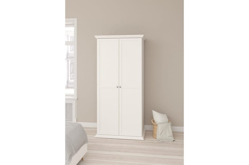 Suneta Garderobe 96x200 cm - Hvid - Opbevaring - Tøjopbevaring - Garderobeskabe