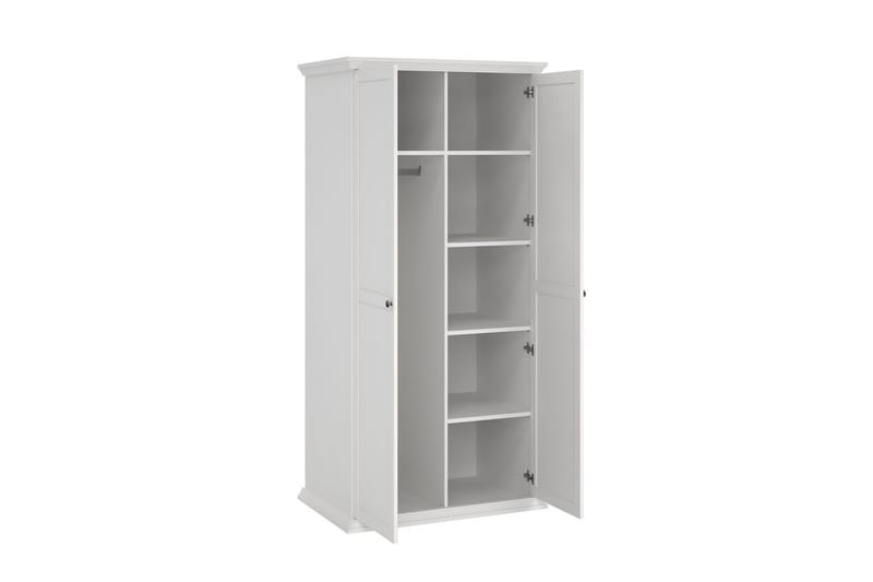 Suneta Garderobe 96x200 cm - Hvid - Opbevaring - Tøjopbevaring - Garderobeskabe