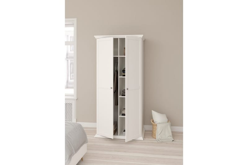 Suneta Garderobe 96x200 cm - Hvid - Opbevaring - Tøjopbevaring - Garderobeskabe