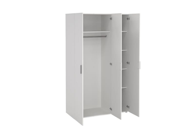 Suntia Garderobe 118x201 cm - Hvid - Opbevaring - Tøjopbevaring - Garderobeskabe