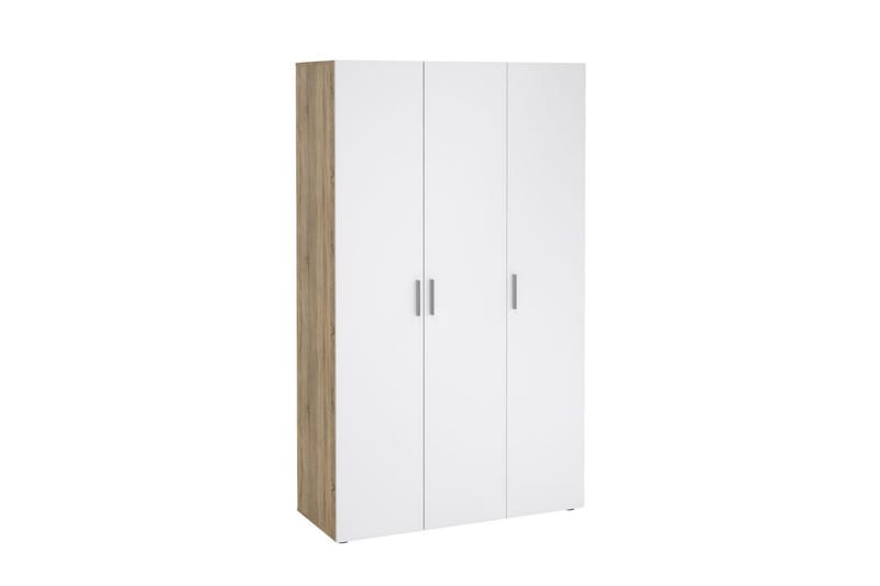 Suntia Garderobe 118x201 cm - Hvid/Natur - Opbevaring - Tøjopbevaring - Garderobeskabe