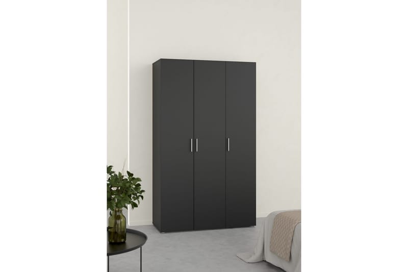 Suntia Garderobe 118x201 cm - Sort - Opbevaring - Tøjopbevaring - Garderobeskabe