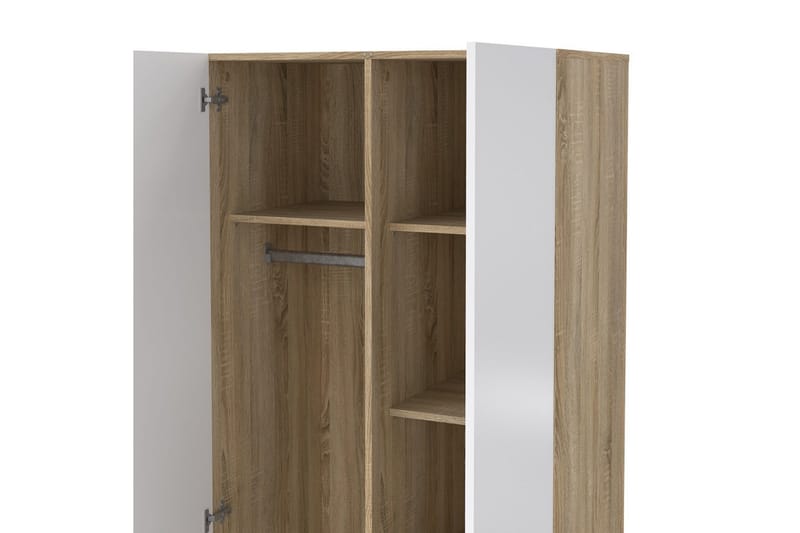 Suntia Garderobe 79x201 cm - Hvid - Opbevaring - Tøjopbevaring - Garderobeskabe