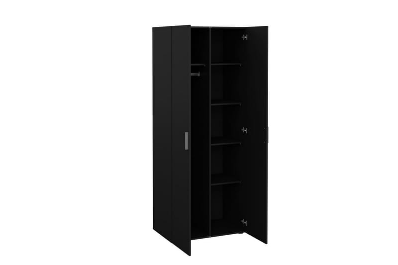 Suntia Garderobe 79x201 cm - Sort - Opbevaring - Tøjopbevaring - Garderobeskabe