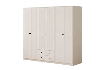 Sylvenor Garderobe 210x184 cm - Mat Hvid - Opbevaring - Tøjopbevaring - Garderobeskabe