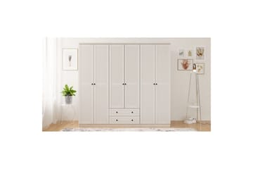 Sylvenor Garderobe 210x184 cm - Mat Hvid - Opbevaring - Tøjopbevaring - Garderobeskabe