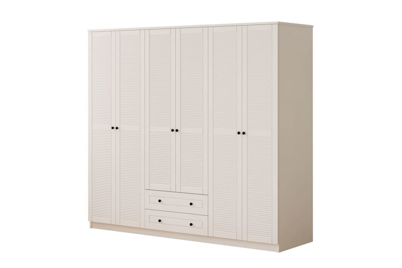 Sylvenor Garderobe 210x184 cm, Mat Hvid