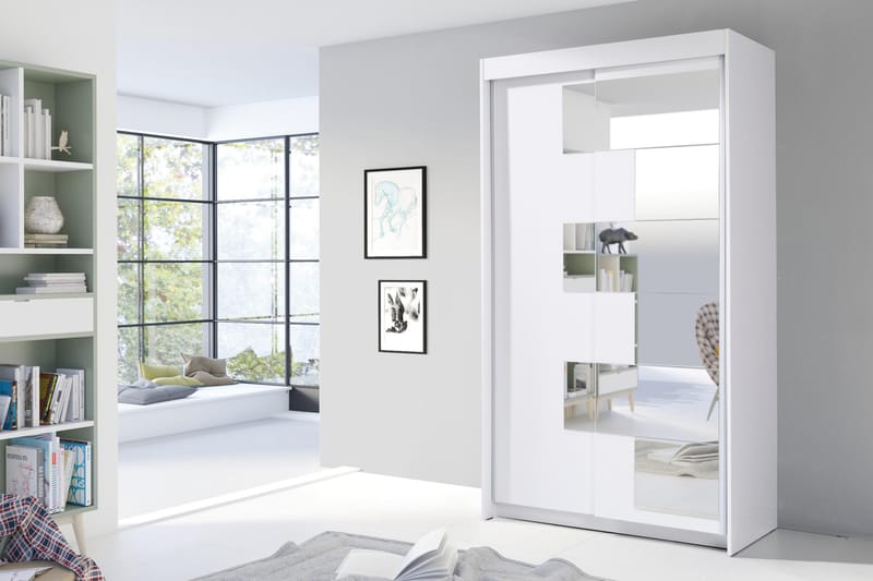 Szach Garderobe 120 cm - Hvid - Opbevaring - Tøjopbevaring - Garderobeskabe
