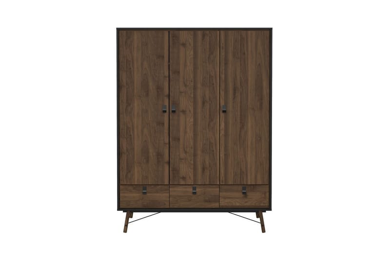 Tadami Garderobe 150x200 cm - Sort/Natur - Opbevaring - Tøjopbevaring - Garderobeskabe