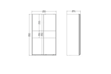 Takeru Garderobe 119x200 cm - Sort - Opbevaring - Tøjopbevaring - Garderobeskabe