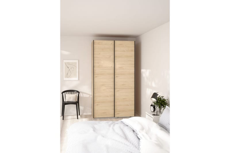 Takeru Garderobe 119x221 cm - Brun - Opbevaring - Tøjopbevaring - Garderobeskabe