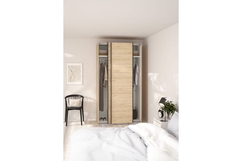Takeru Garderobe 119x221 cm - Brun - Opbevaring - Tøjopbevaring - Garderobeskabe