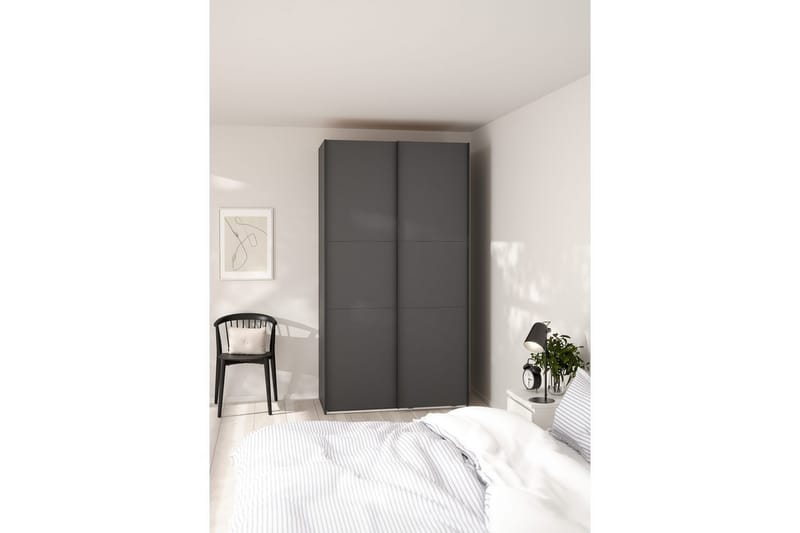 Takeru Garderobe 119x221 cm - Grå - Opbevaring - Tøjopbevaring - Garderobeskabe