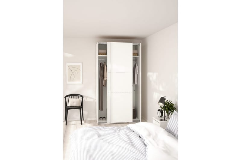 Takeru Garderobe 119x221 cm - Hvid - Opbevaring - Tøjopbevaring - Garderobeskabe